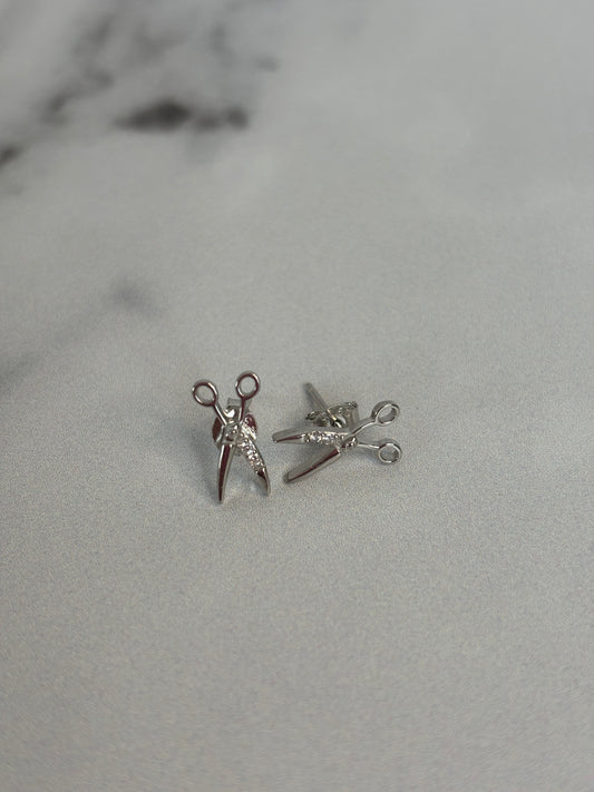 Sterling Silver Scissor Earrings