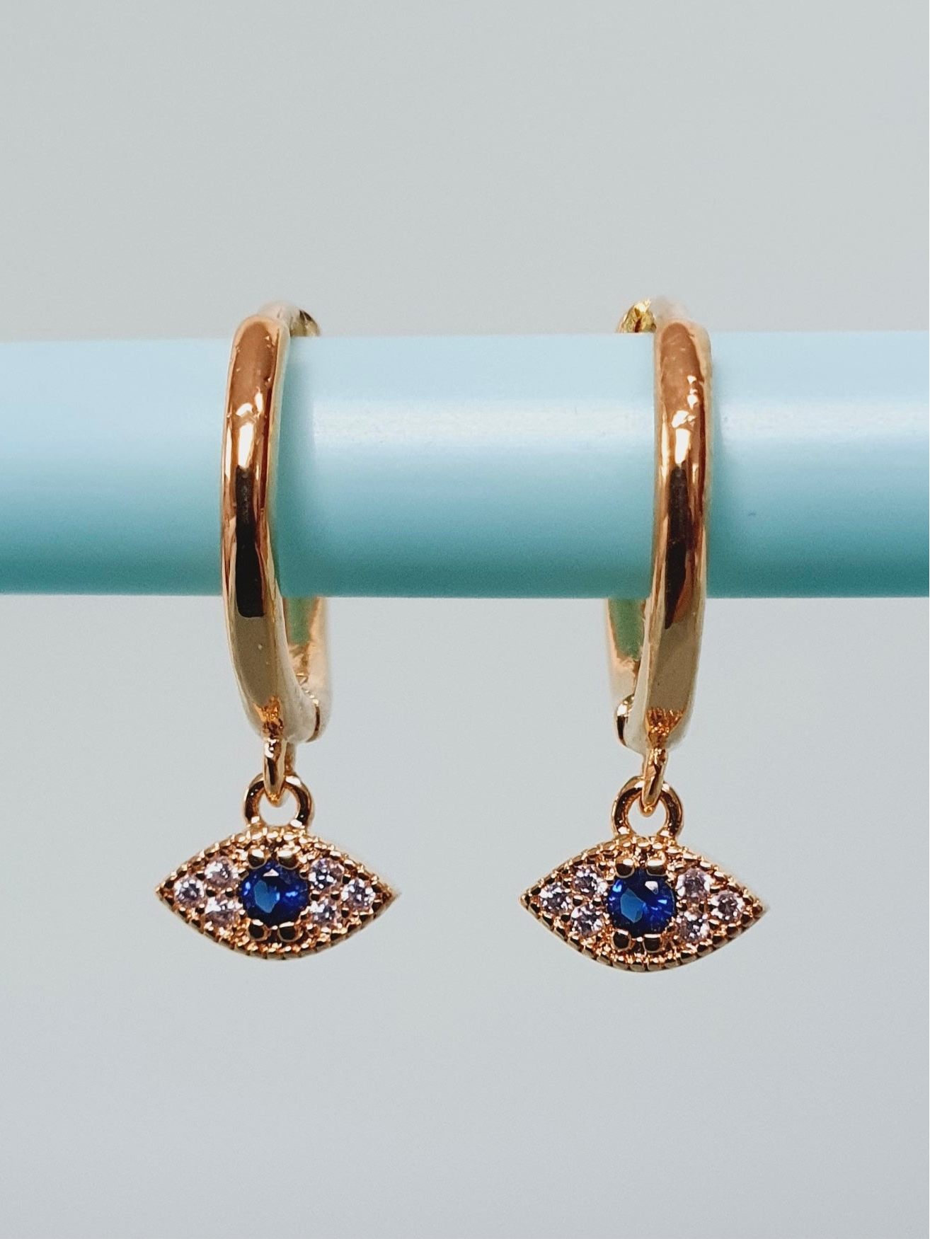 Gold Evil Eye Earrings